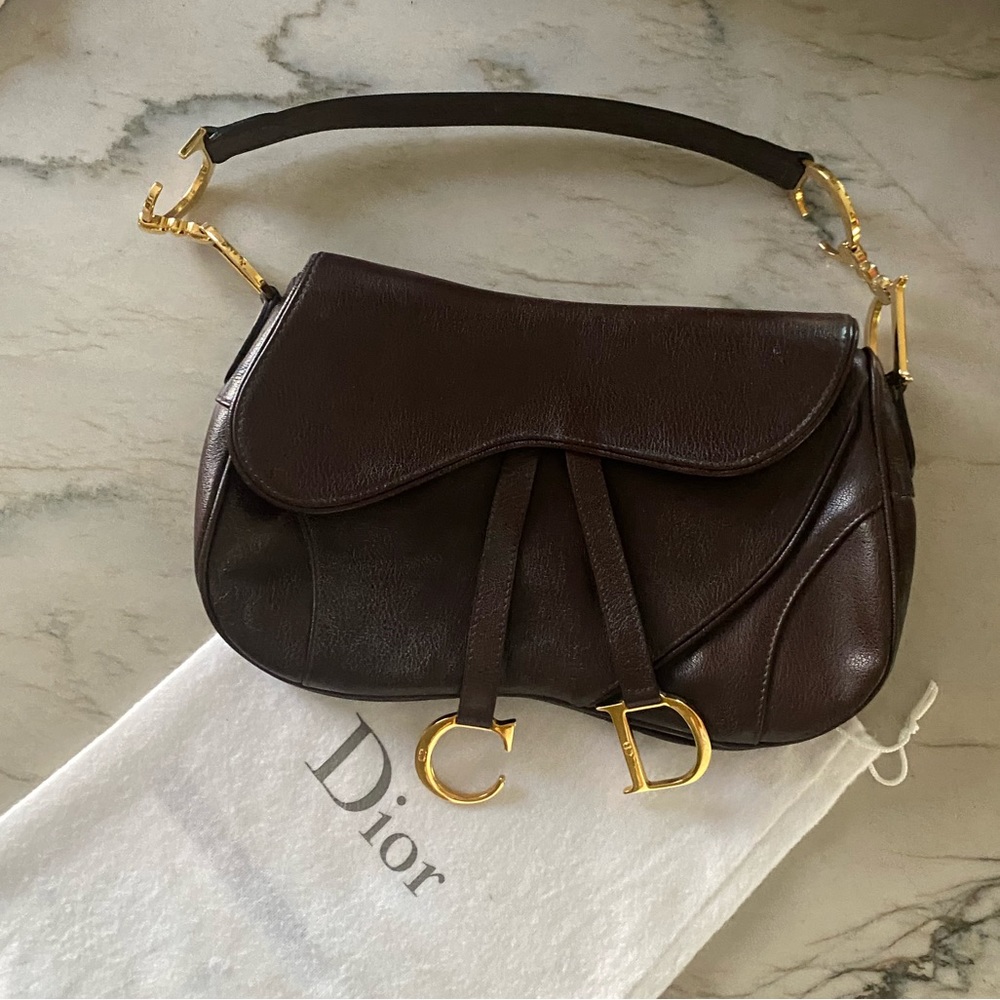 SOLD Dior Double Saddle Leather - Picture 1 of 11